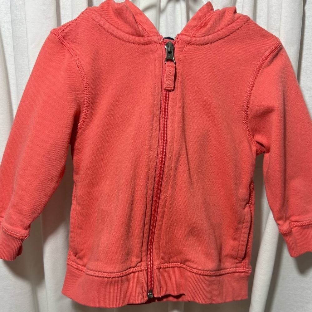 Hanna Anderson Coral Zip-Front Hoodie